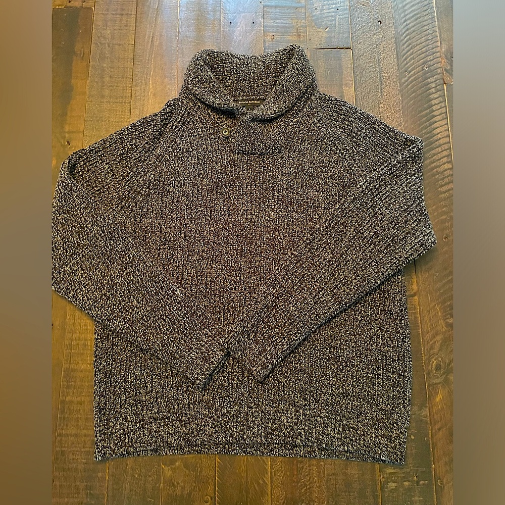 Banana Republic charcoal cowl neck sweater - large
